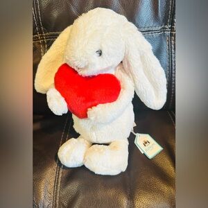 Jellycat I Am Bashful Red Love Heart Bunny New